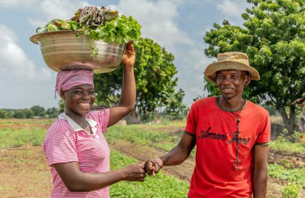 Farmers smiling